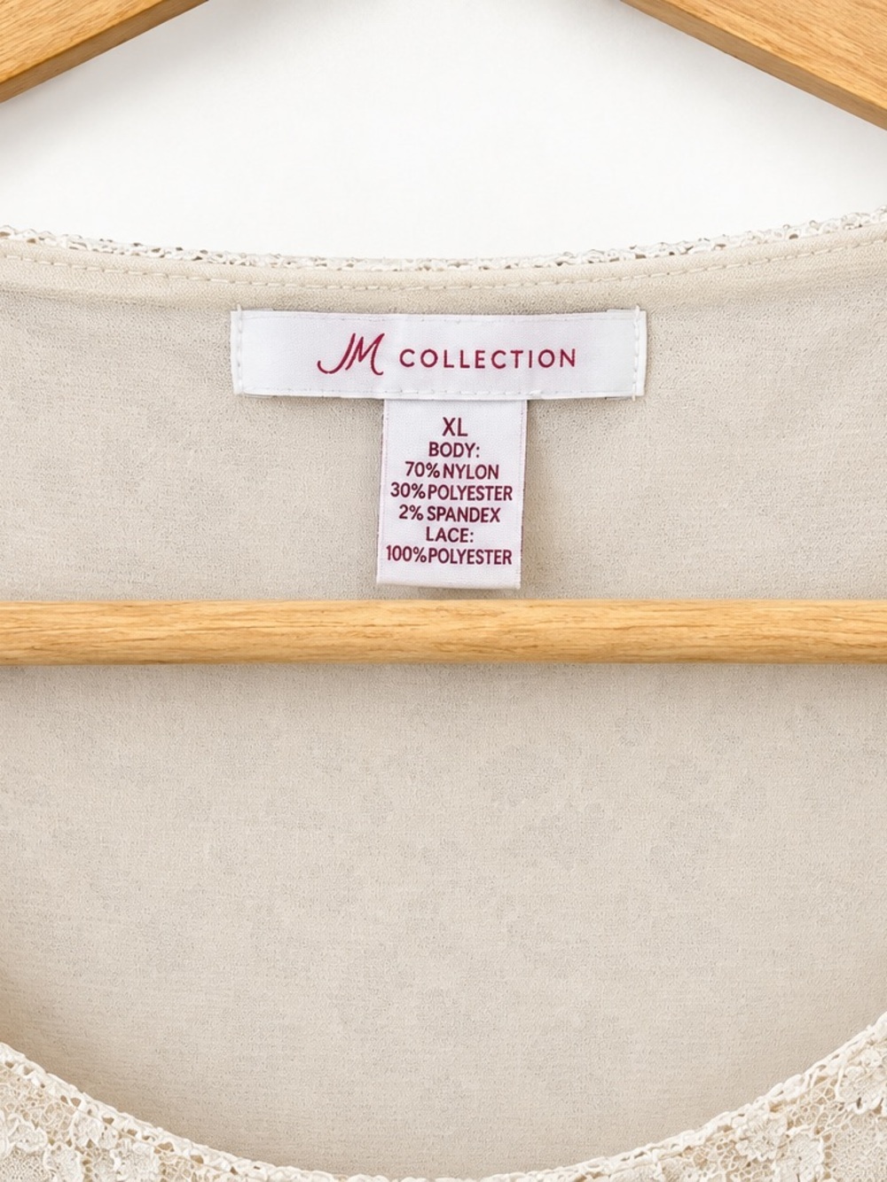 NWT-JM Collection Lace Shell Tank Top-XL - Picture 4 of 4